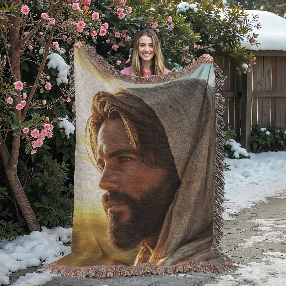 Jesus Blanket – Soft, Warm Material with Tassel Details for Comfort