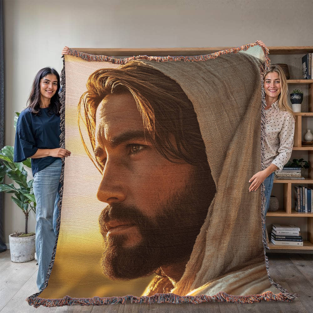 Jesus Blanket – Soft, Warm Material with Tassel Details for Comfort