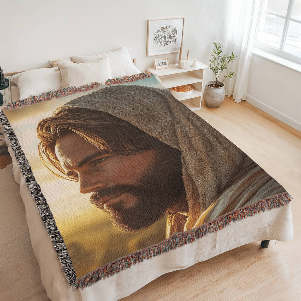 Jesus Blanket – Soft, Warm Material with Tassel Details for Comfort