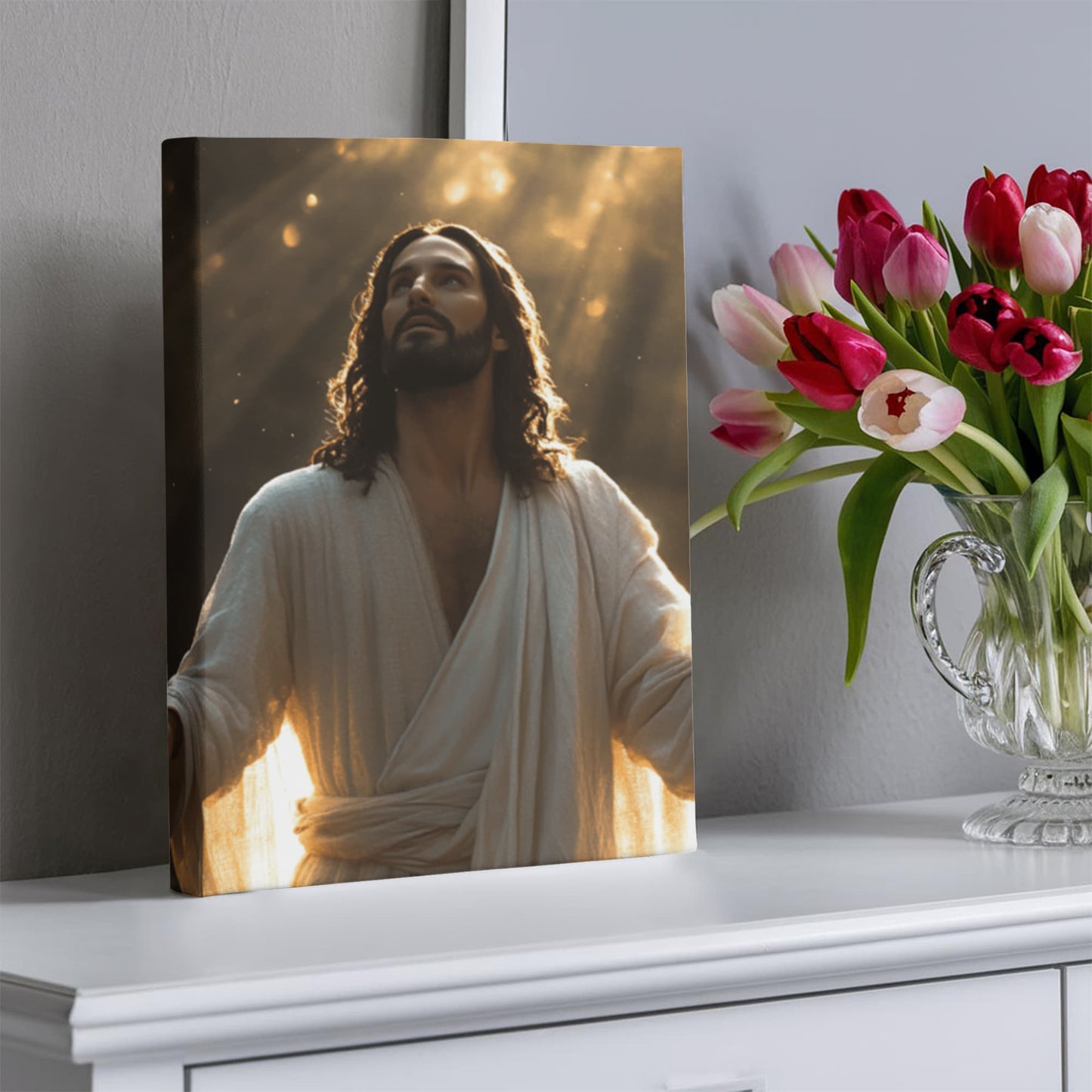 Heavenly Light Canvas – Divine Glow, Sacred Presence, A Symbol of Grace