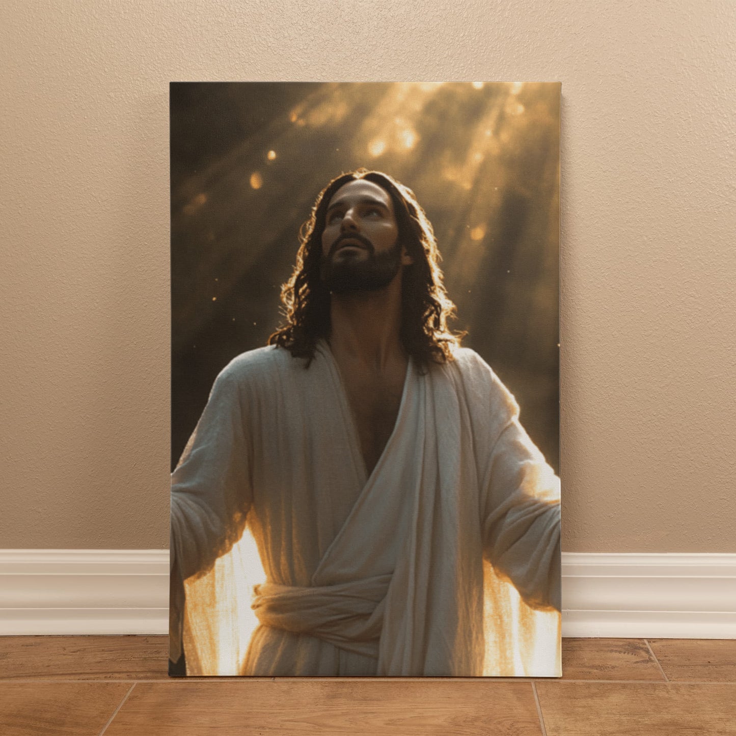 Heavenly Light Canvas – Divine Glow, Sacred Presence, A Symbol of Grace